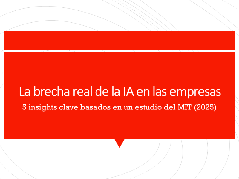 El 95% de las empresas no obtiene retorno de la IA&nbsp;generativa.
